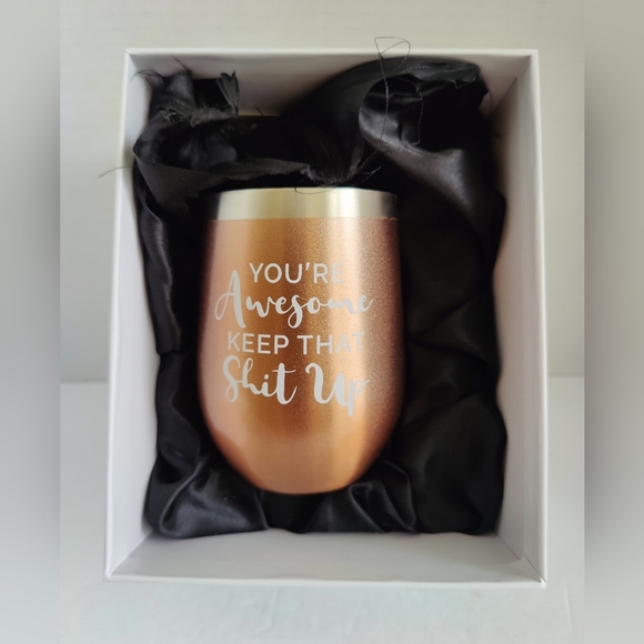 You're Awesome .... Travel Mug, New, In Gift Box With Accessories - Picture 7 of 9
